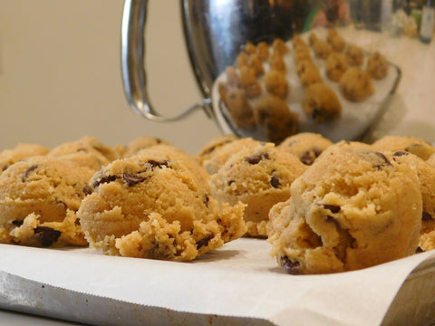 Scooped chocolate chip cookie dough — Coastal Soul Kitchen recipe by Chef Marvin Woods